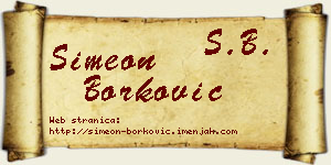 Simeon Borković vizit kartica
